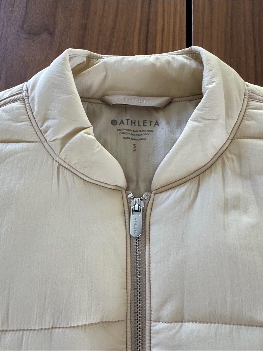 NWOT Athleta Evergreen Jacket in size small beige - Picture 3 of 8